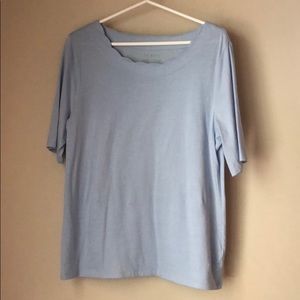 NWOT Talbots scalloped tee